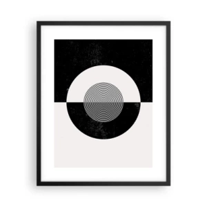 Póster en marco negro - Armonía en blanco y negro - 40x50 cm