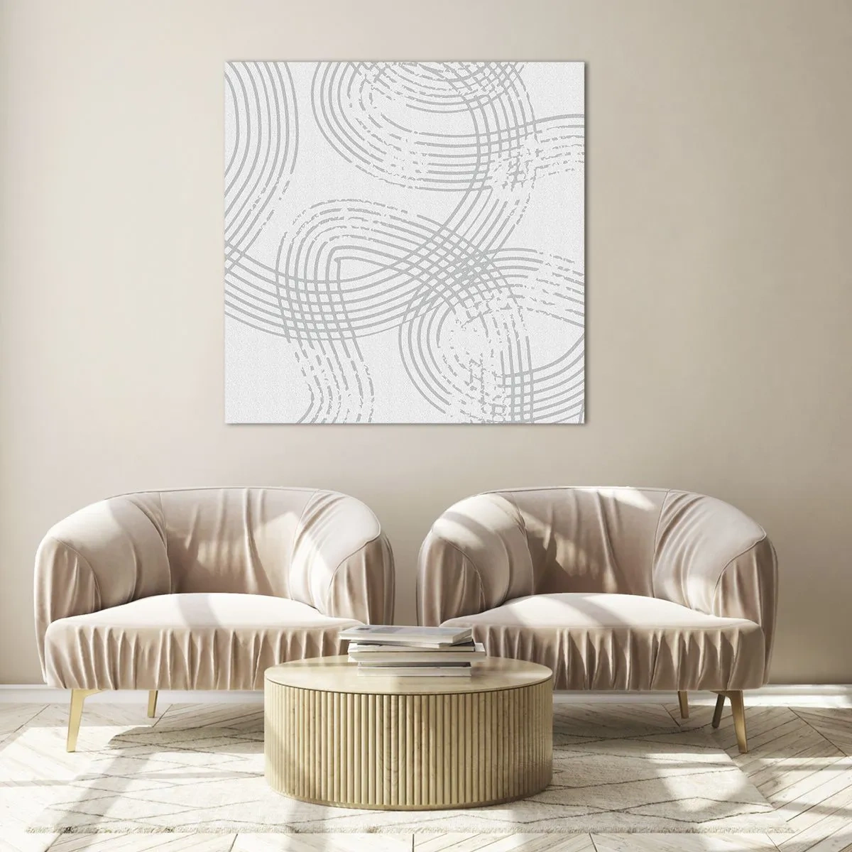 Cuadro sobre vidrio - Impresiones sobre Vidrio - No hay camino recto - 70x70 cm