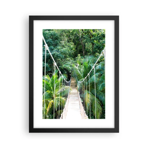 Póster en marco negro - ¡Bienvenido a la selva! - 30x40 cm