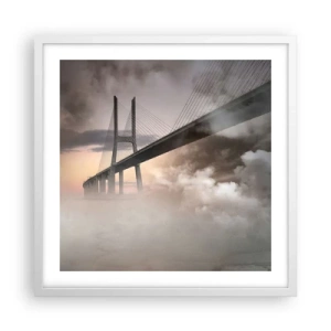 Póster en marco blanco - Junto al río que no existe - 50x50 cm