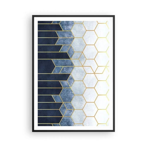 Póster en marco negro - Composición rítmica visual - 70x100 cm