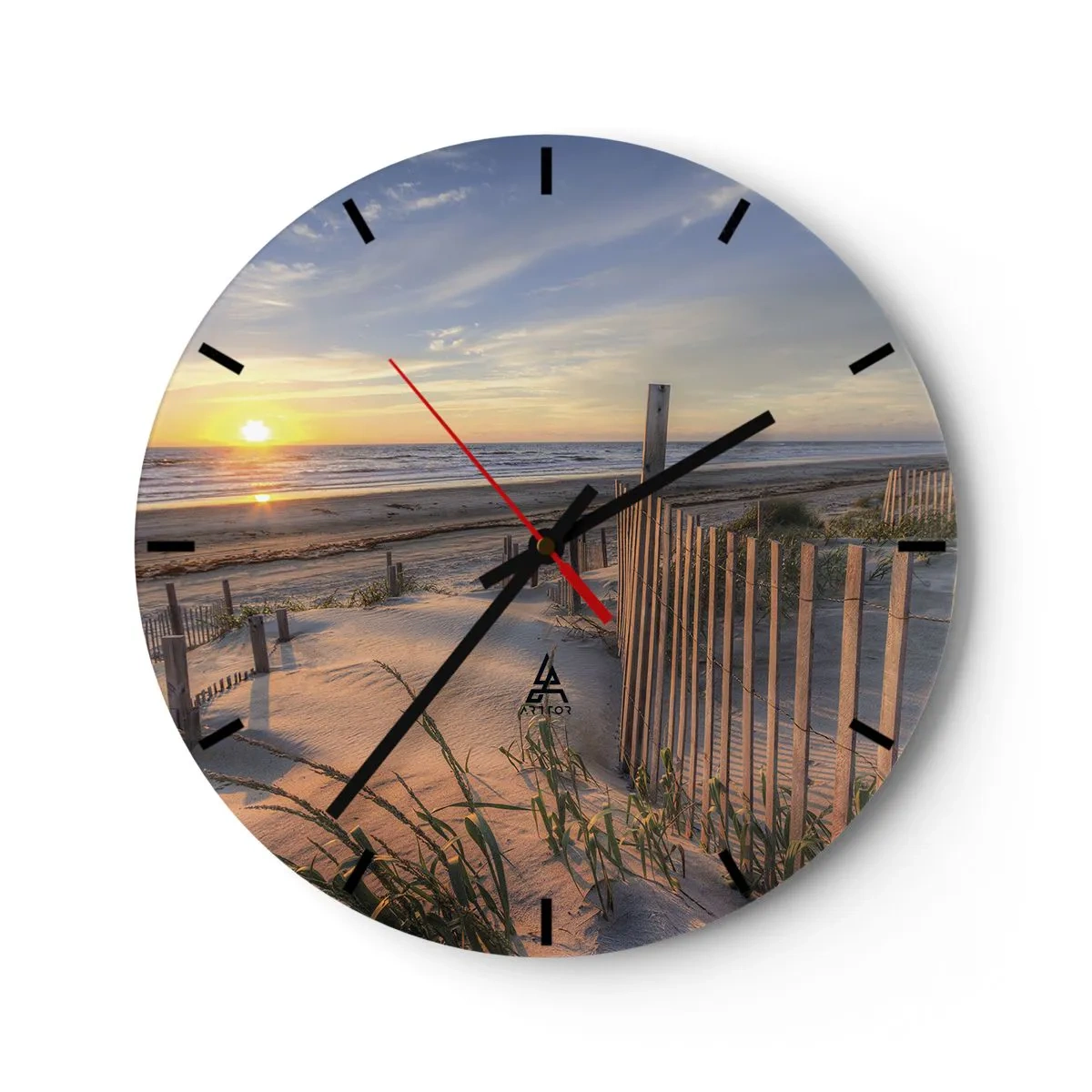 Reloj de pared - Reloj de vidrio - El resplandor y la sombra del viento - 40x40 cm