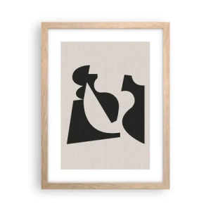 Póster en marco roble claro - Para automontaje - 30x40 cm