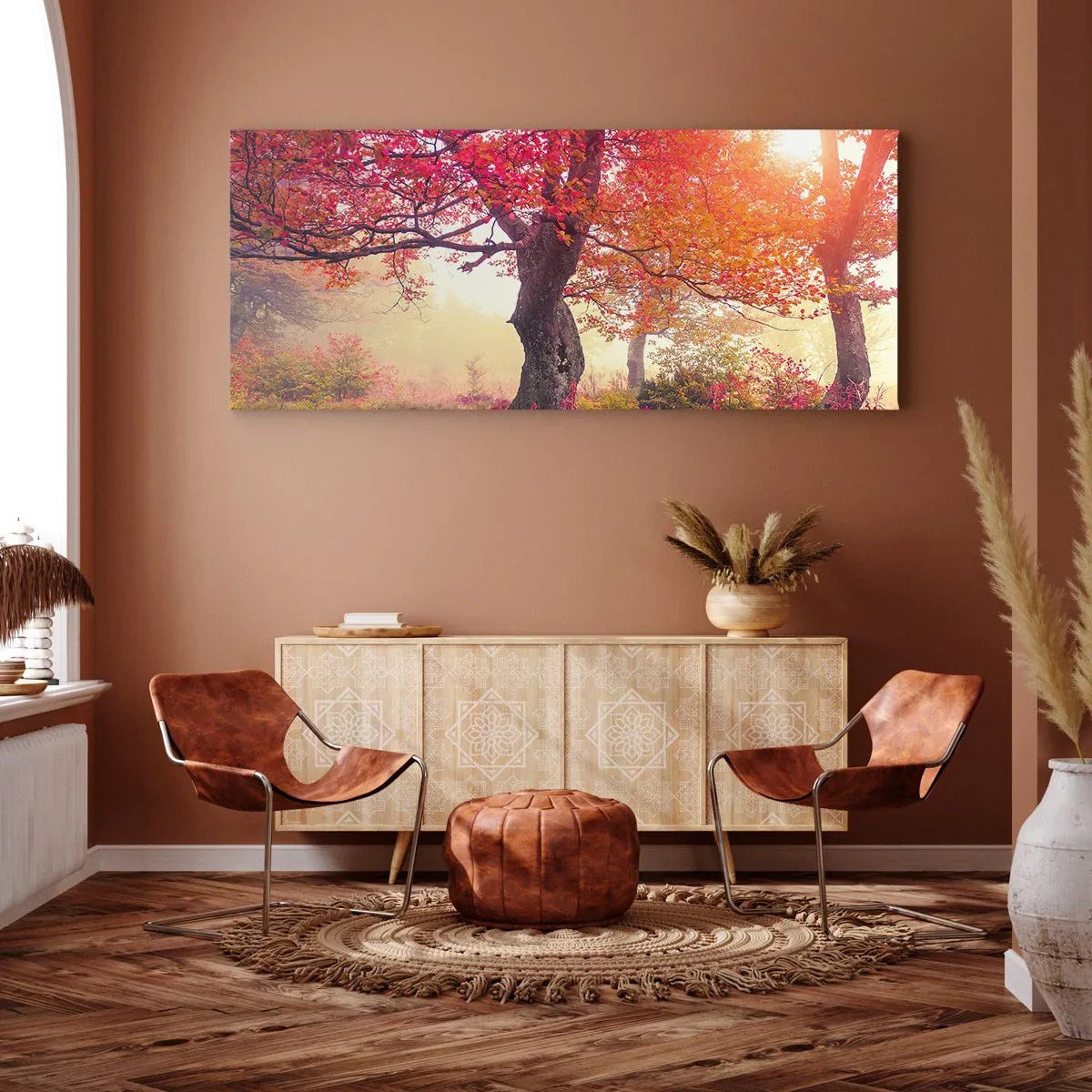 Cuadro sobre lienzo - Impresión de Imagen - Un frenesí de floración - 100x40 cm