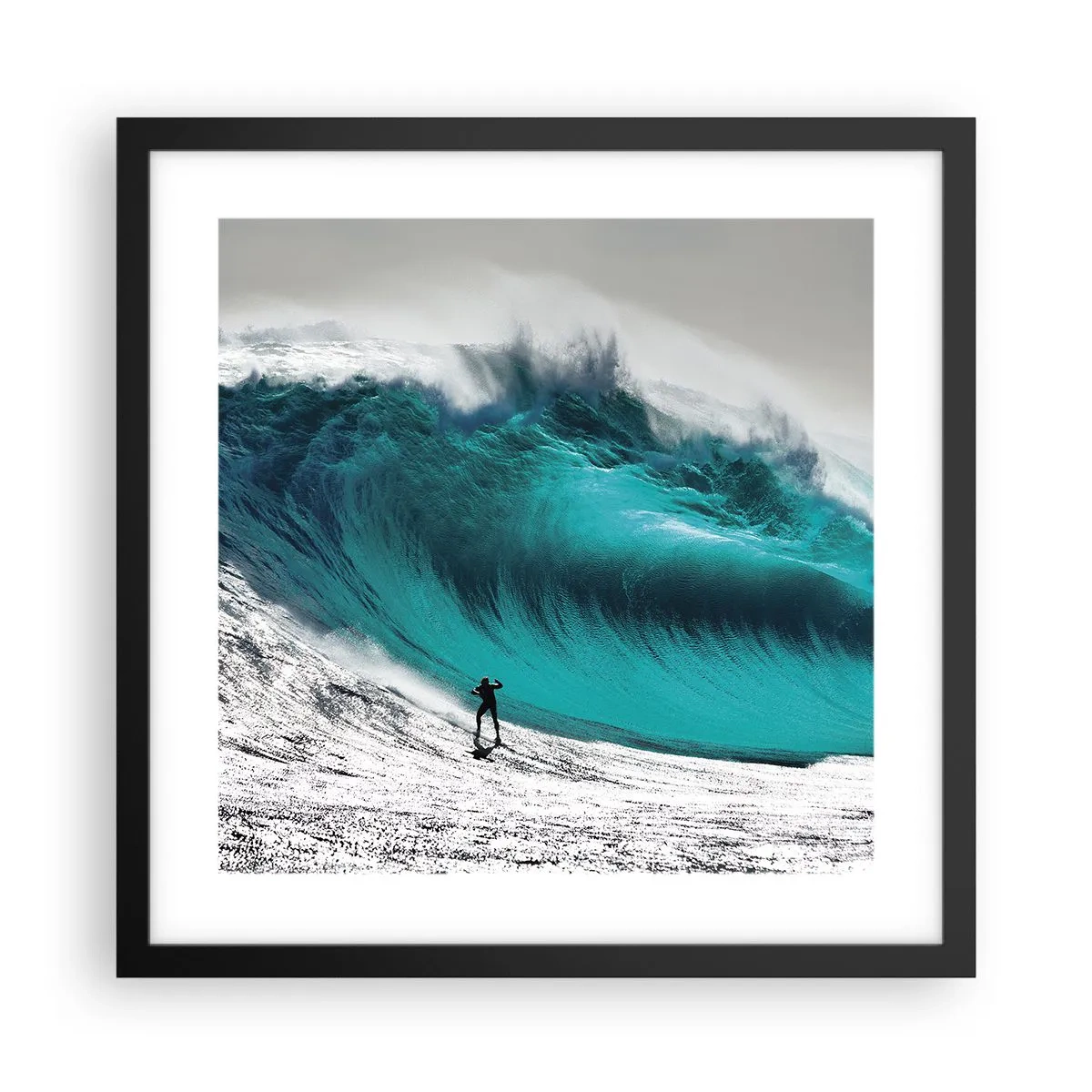 Póster en marco negro - Reto aceptado - 40x40 cm