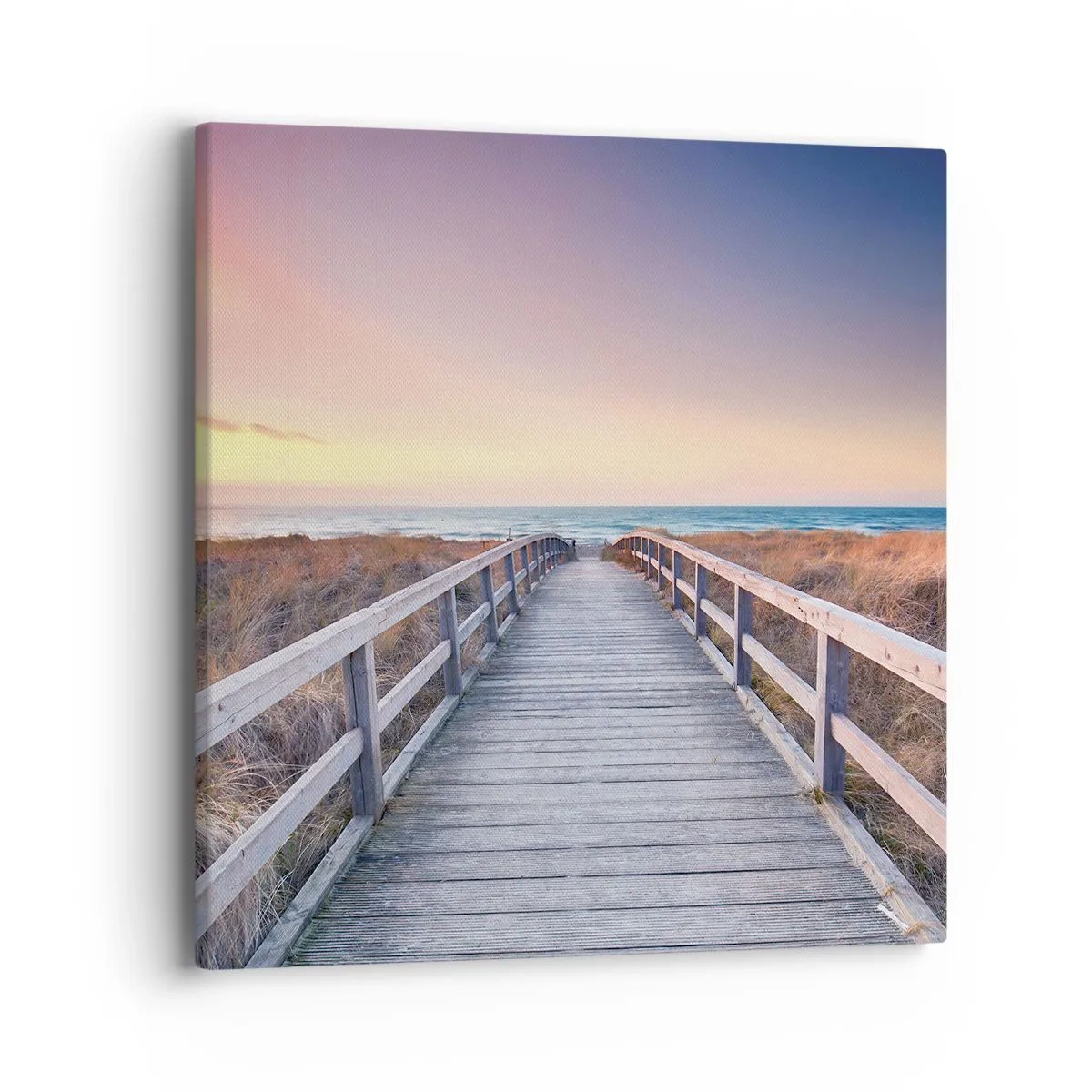 Cuadro sobre lienzo - Impresión de Imagen - Aurora vespertina del Báltico - 40x40 cm