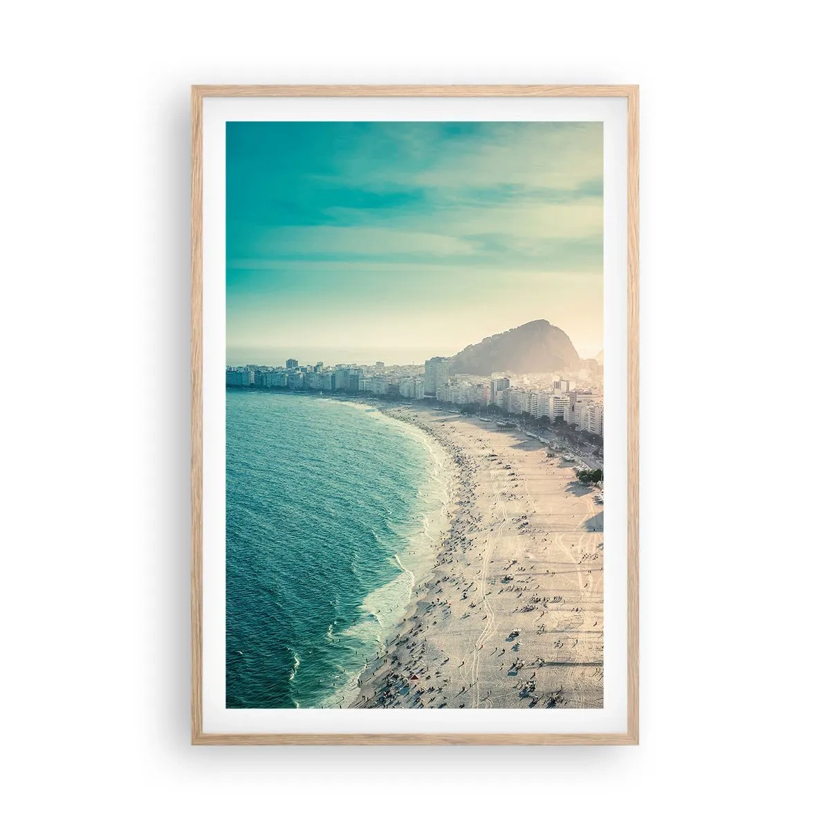 Póster en marco roble claro - Vacaciones perpetuas en Río - 61x91 cm