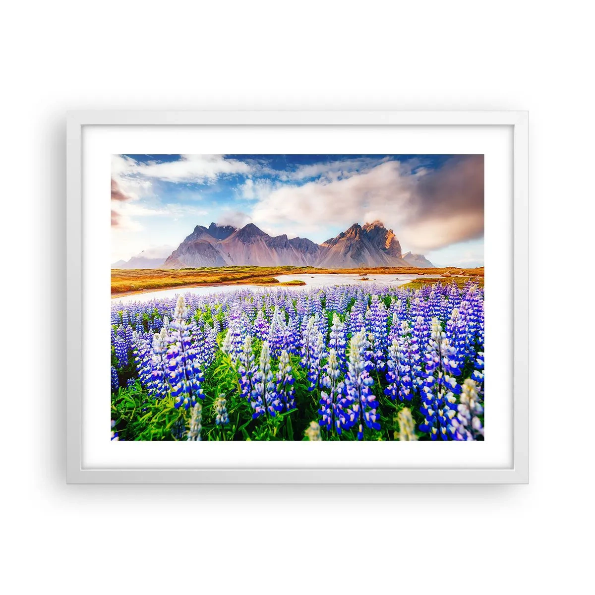 Póster en marco blanco - La fuerza y la severidad junto a la dulzura - 50x40 cm