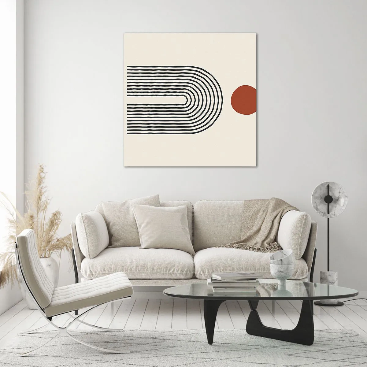 Cuadro sobre vidrio - Impresiones sobre Vidrio - Magnetismo de formas y colores - 30x30 cm