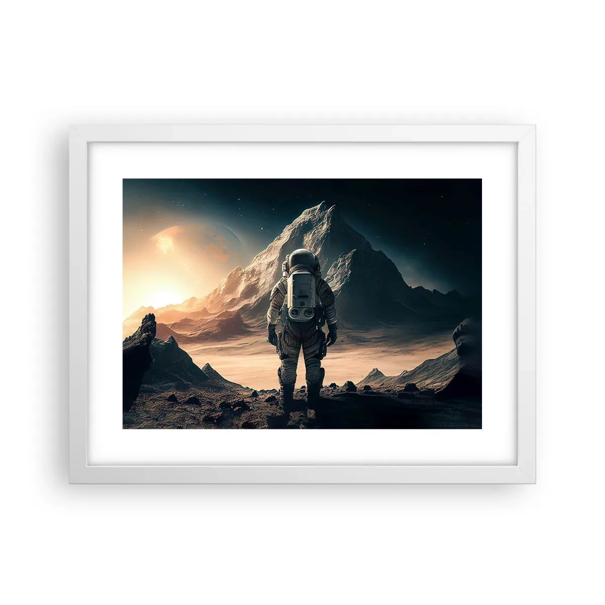 Póster en marco blanco - Un nuevo reto - 40x30 cm