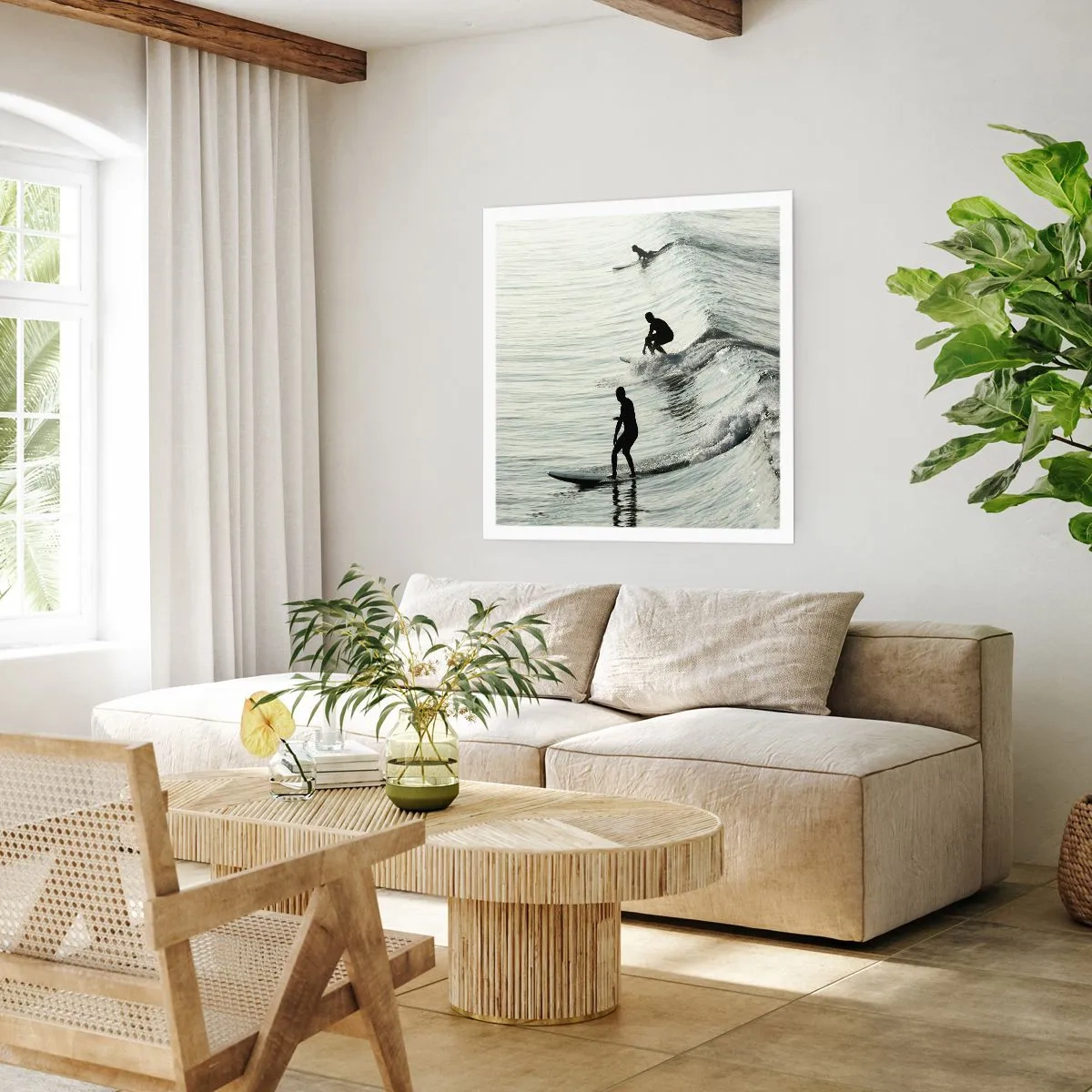 Póster - Al encuentro de la ola - 40x40 cm