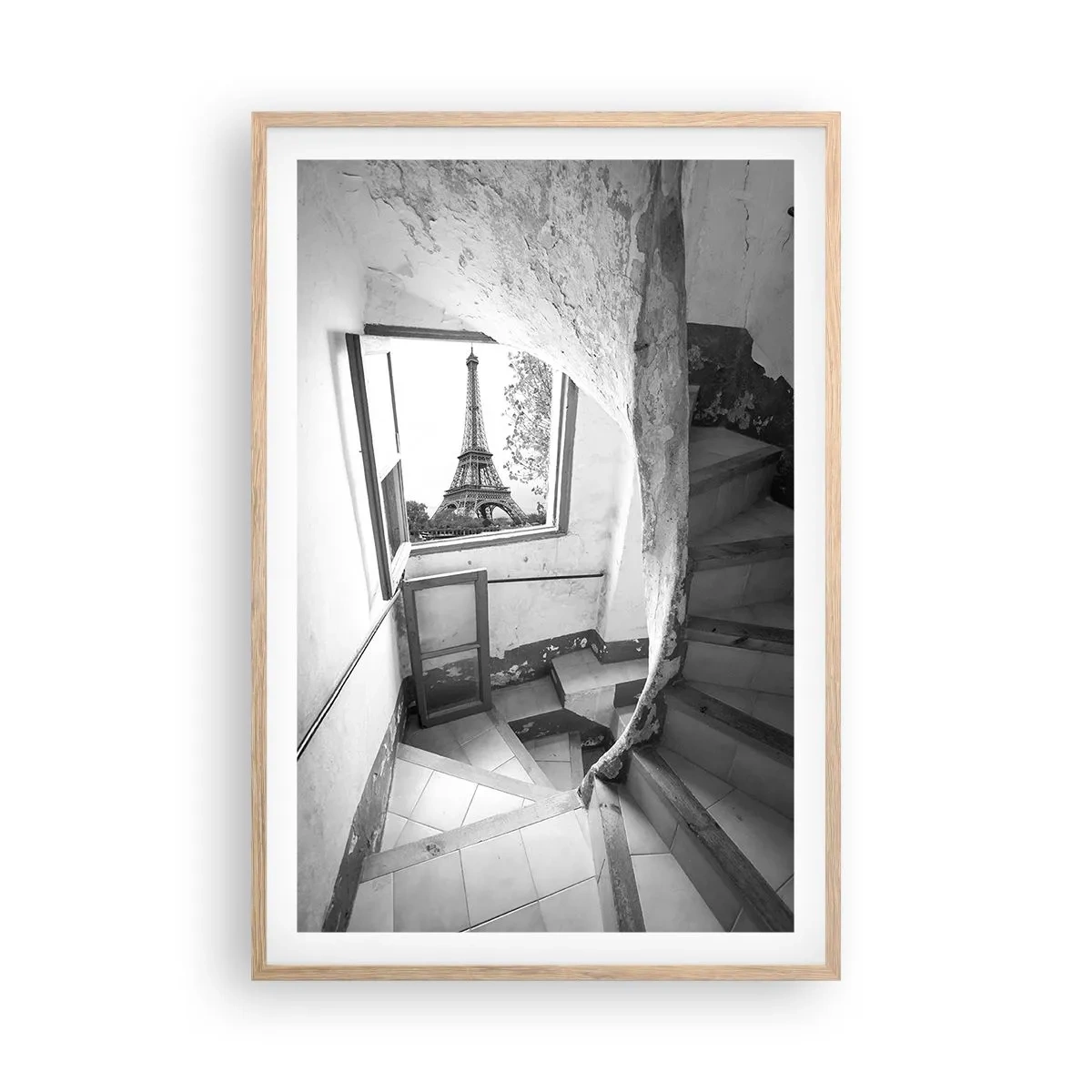 Póster en marco roble claro - ¡Qué vistas! - 61x91 cm