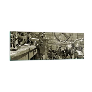 Cuadro sobre vidrio - Impresiones sobre Vidrio - En el trastero del abuelo - 90x30 cm