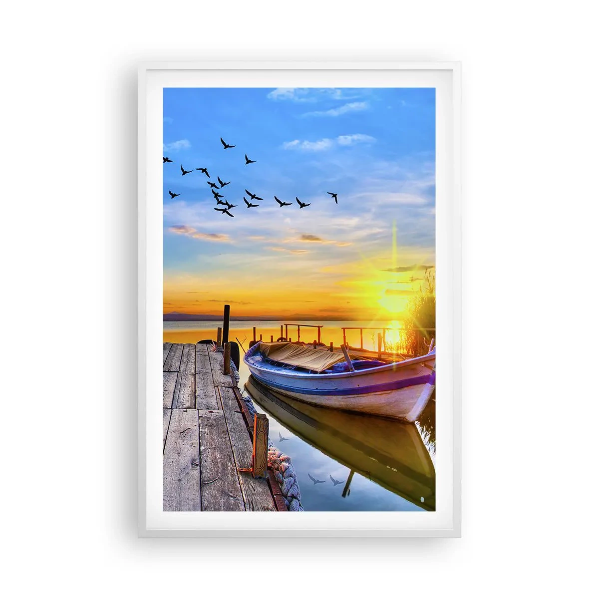 Póster en marco blanco - Adiós, hasta mañana - 61x91 cm