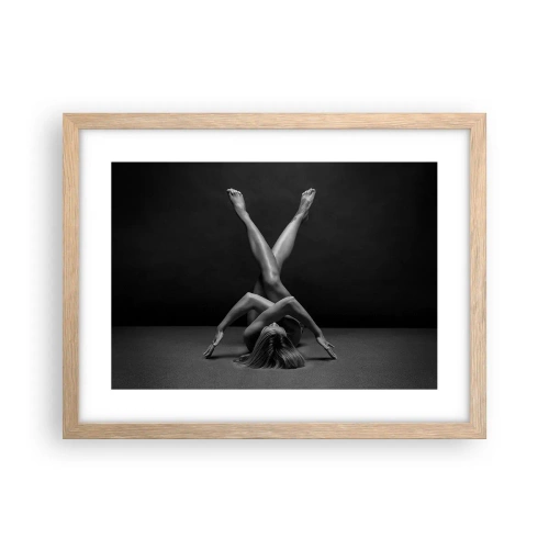 Póster en marco roble claro - Geometría al desnudo - 40x30 cm