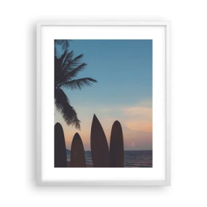 Póster en marco blanco - Mañana también disfrutaremos - 40x50 cm