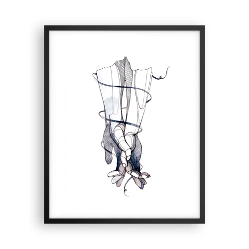 Póster en marco negro - Un estudio sobre el contacto - 40x50 cm