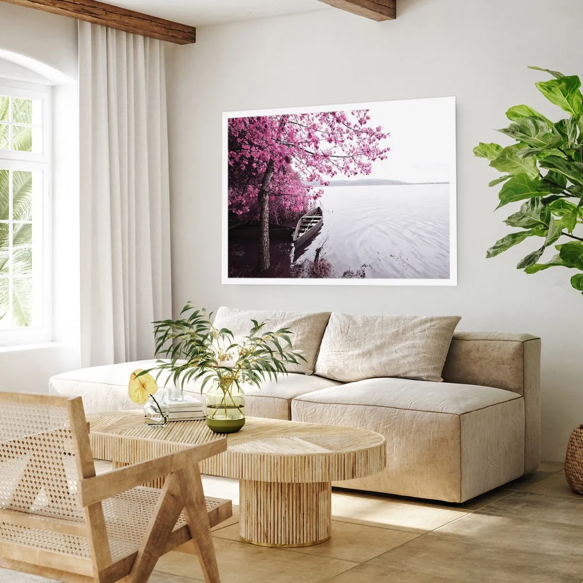 Póster - En el silencio rosa - 70x50 cm