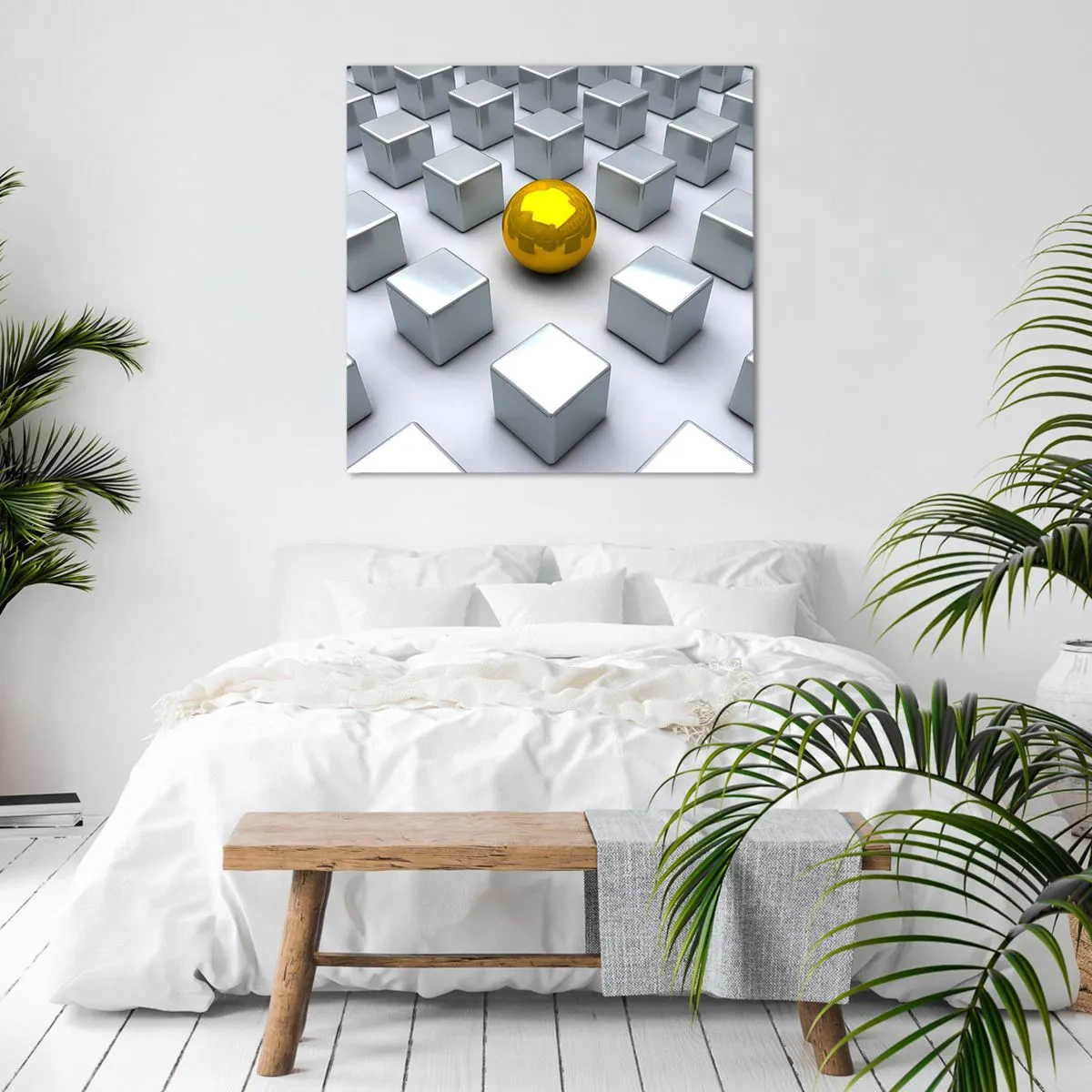 Cuadro sobre lienzo - Impresión de Imagen - ¿Por qué yo? Composición geométrica - 30x30 cm