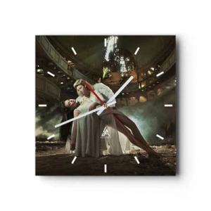 Reloj de pared - Reloj de vidrio - El espíritu del viejo teatro - 40x40 cm