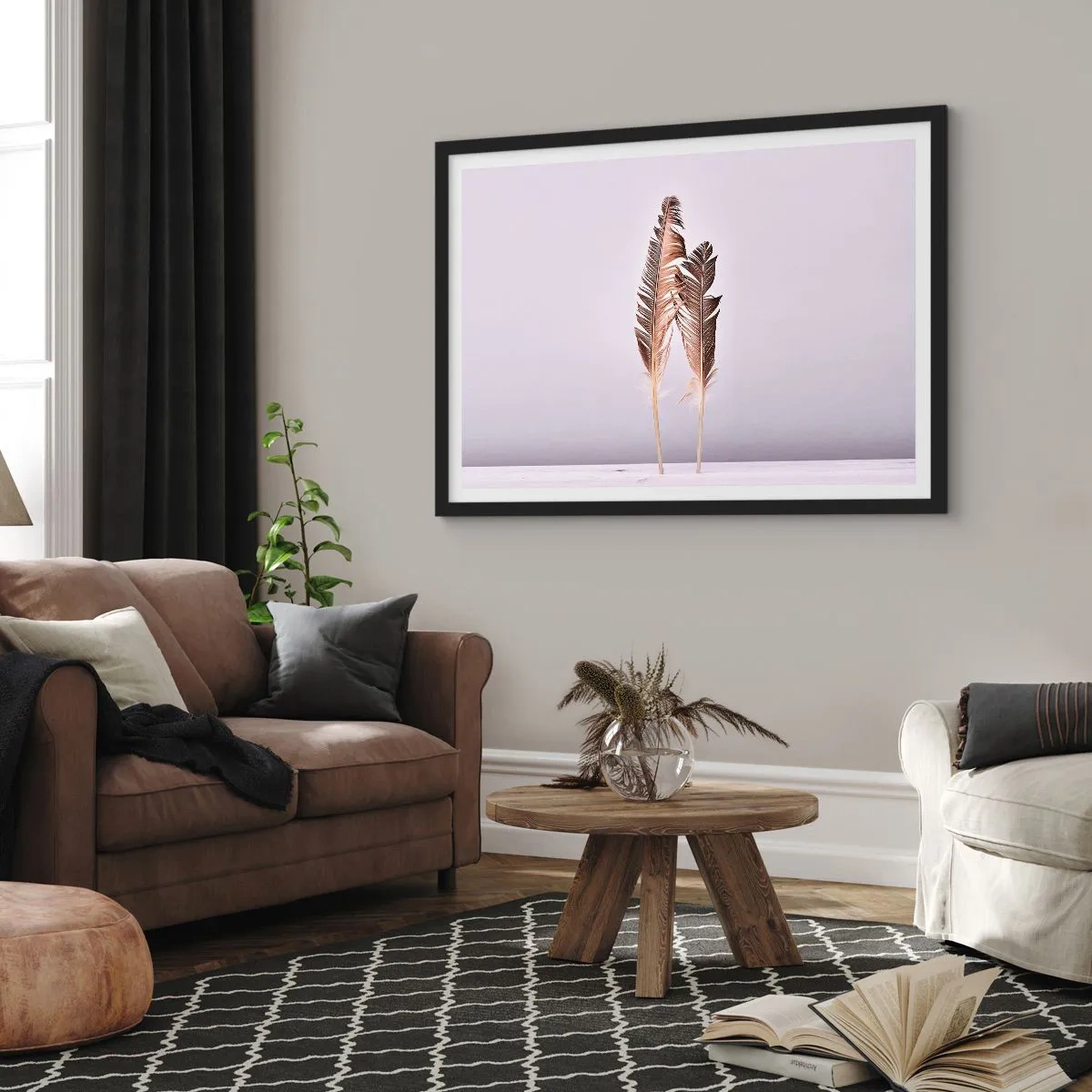 Póster en marco negro - Contra la nada - 50x40 cm