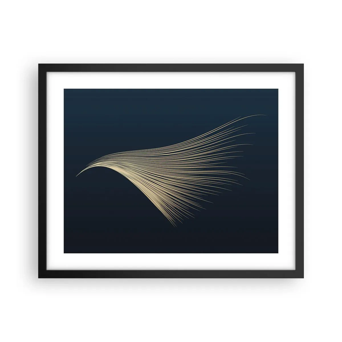 Póster en marco negro - Como el cabello de un ángel - 50x40 cm