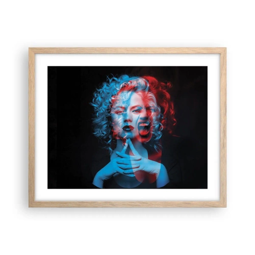 Póster en marco roble claro - Alter ego - 50x40 cm