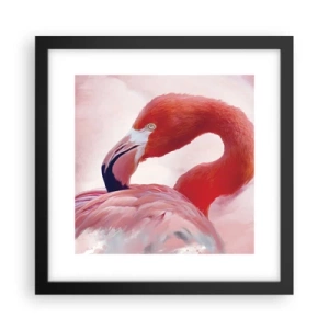 Póster en marco negro - La belleza de las aves - 30x30 cm