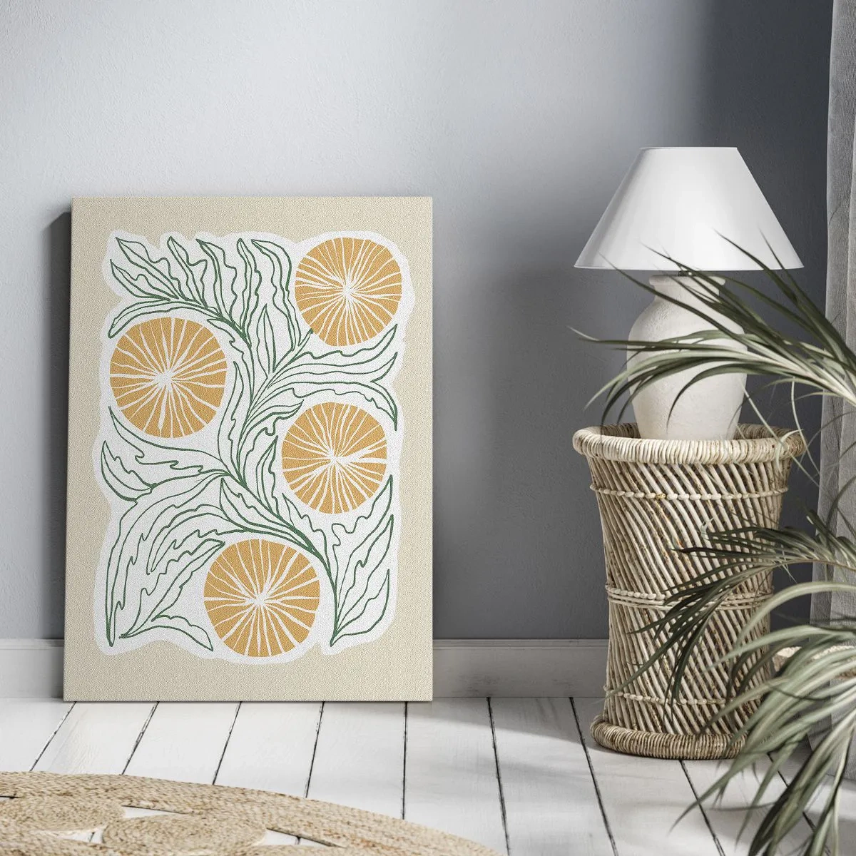 Cuadro sobre lienzo - Impresión de Imagen - Étnico con un toque de abstracción - 55x100 cm