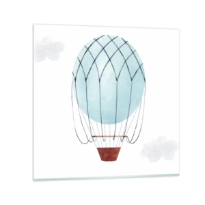 Cuadro sobre vidrio - Impresiones sobre Vidrio - Acariciando las nubes - 30x30 cm