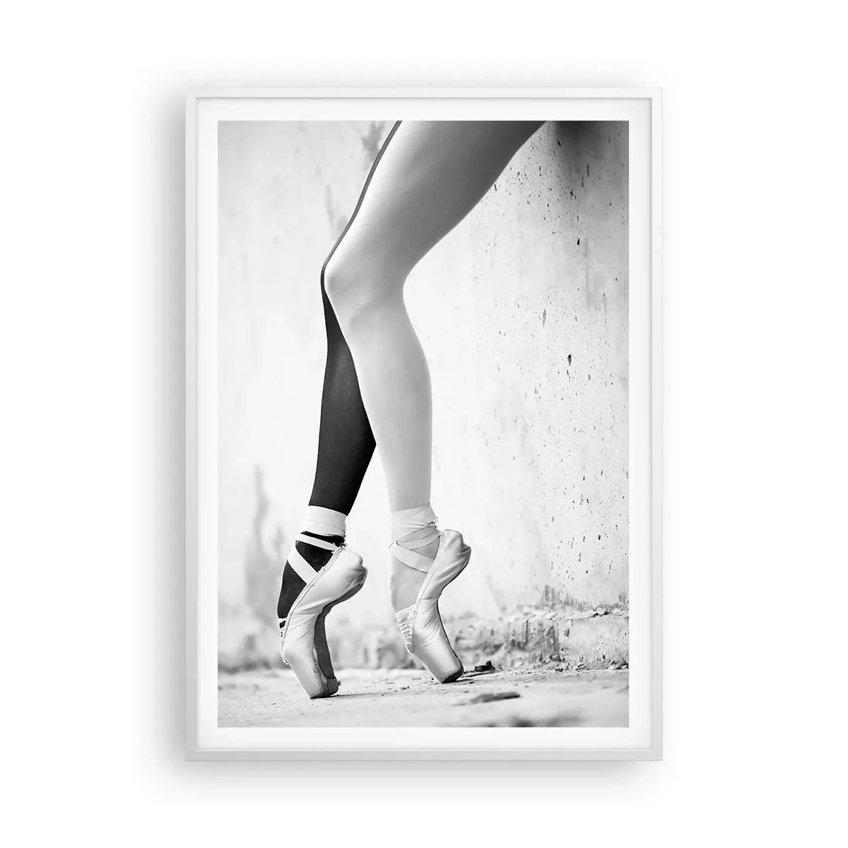 Póster en marco blanco - Bailarina, ¡voila! - 70x100 cm