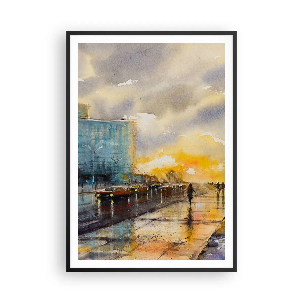 Póster en marco negro - Vida en la orilla - 70x100 cm