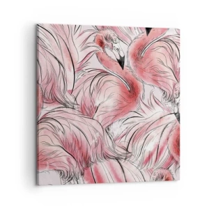 Cuadro sobre lienzo - Impresión de Imagen - Ballet de aves - 60x60 cm