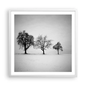 Póster en marco blanco - ¿Con qué sueñan? - 60x60 cm