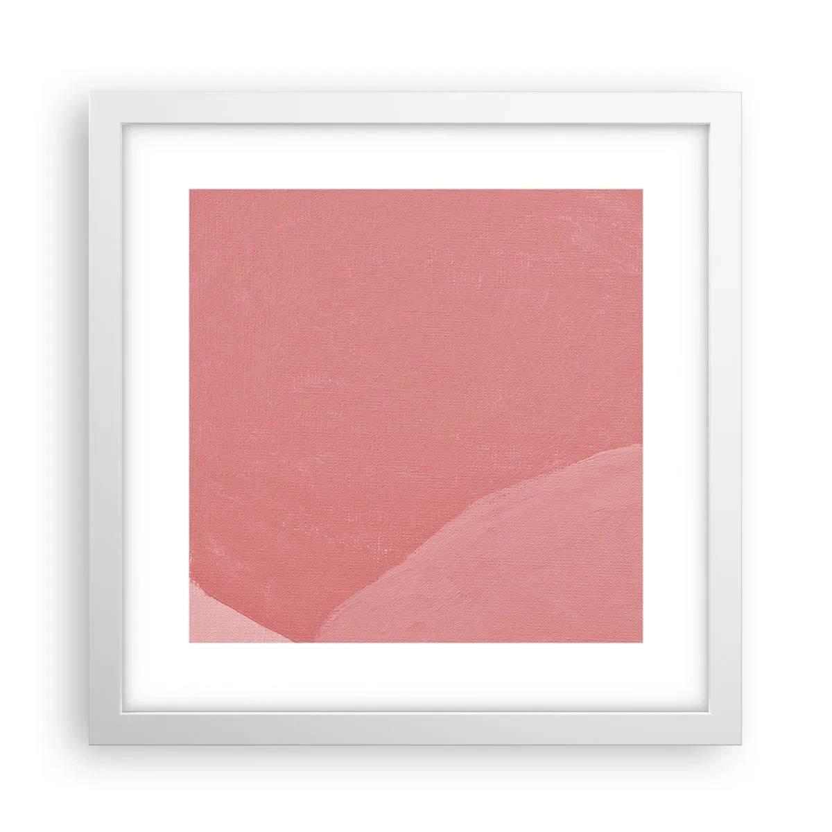 Póster en marco blanco - Composición orgánica en rosa - 30x30 cm