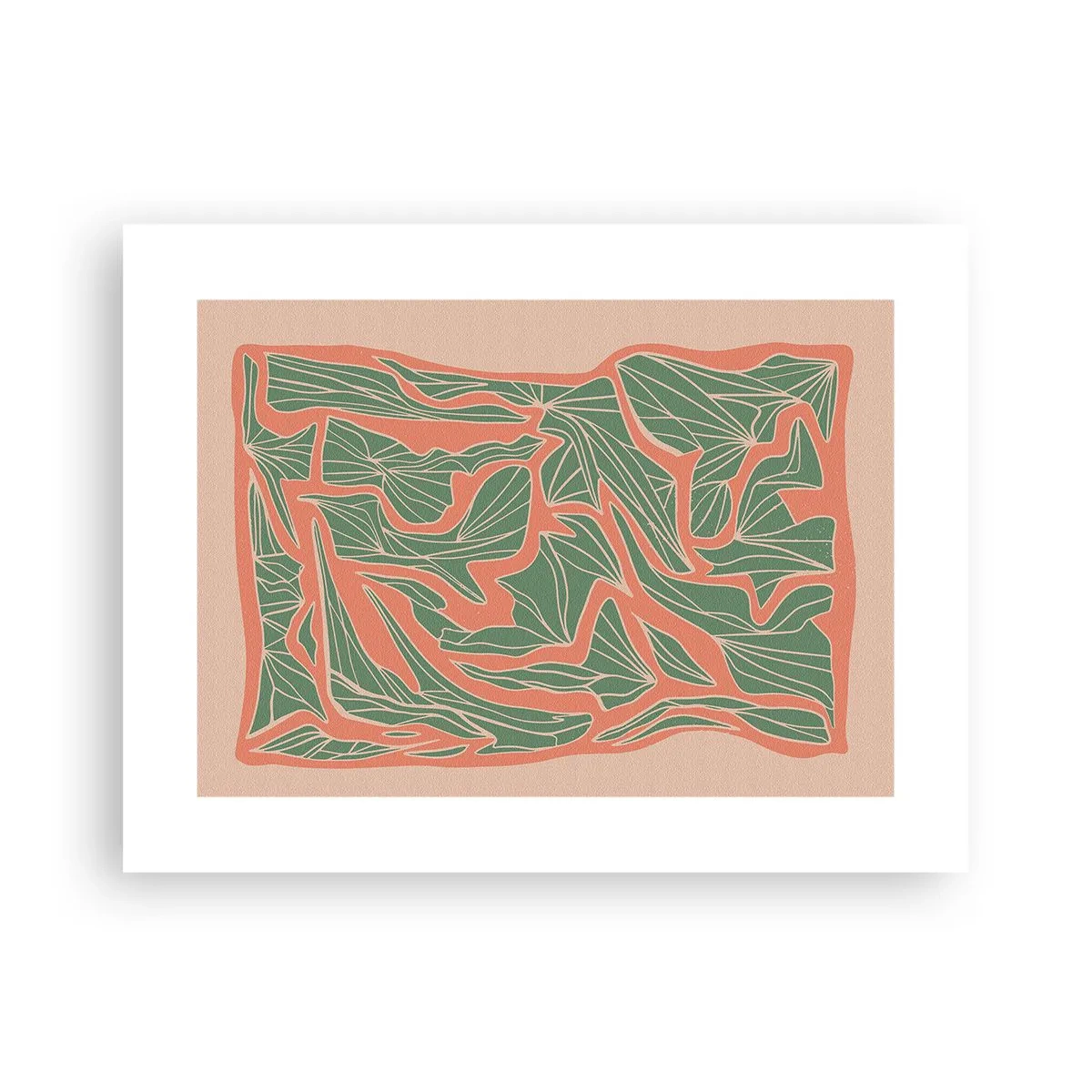 Póster - Lucha entre el coral y el verde - 40x30 cm