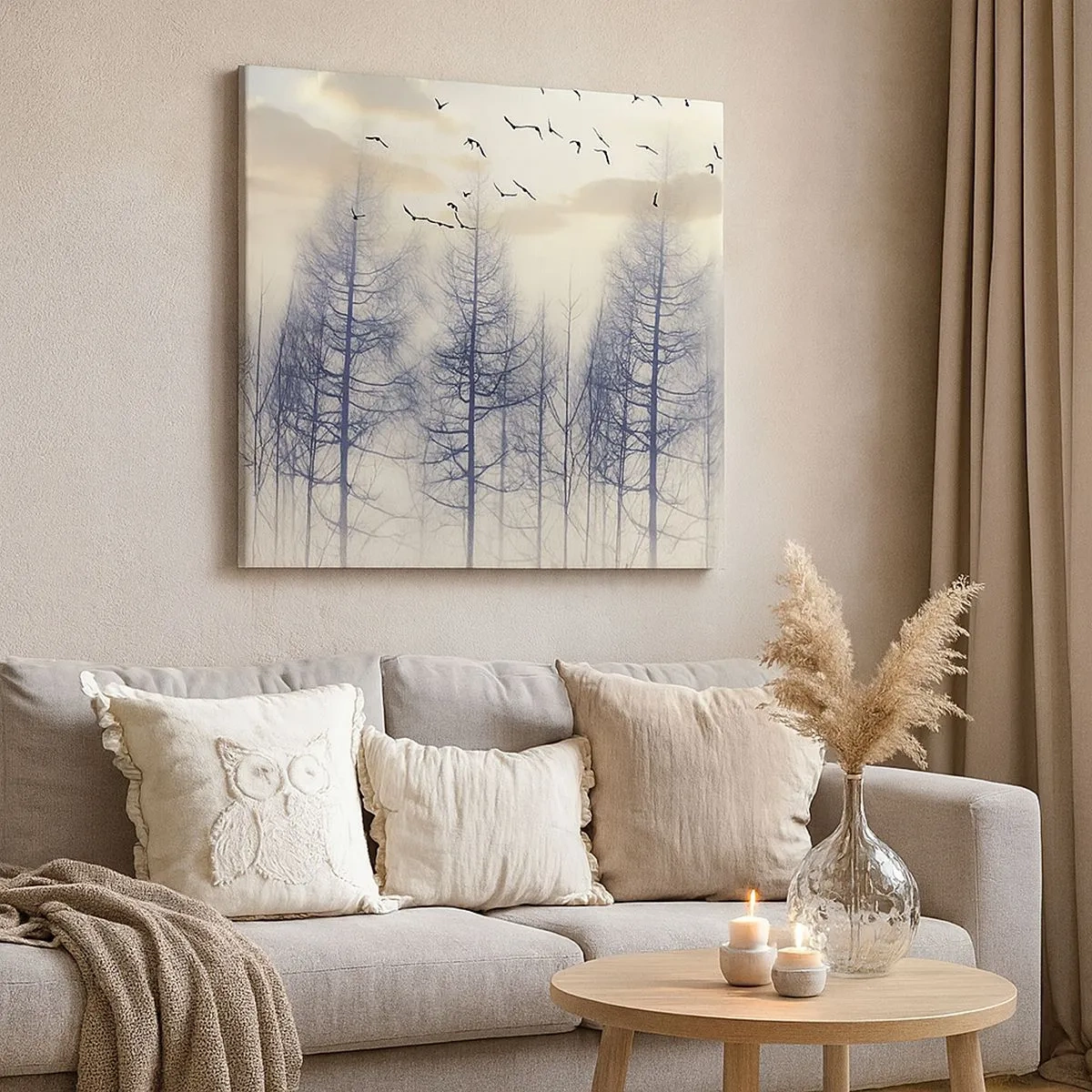 Cuadro sobre lienzo - Impresión de Imagen - Espíritus del bosque - 30x30 cm