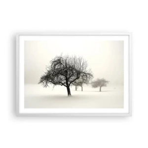 Póster en marco blanco - Sueño de invierno - 70x50 cm