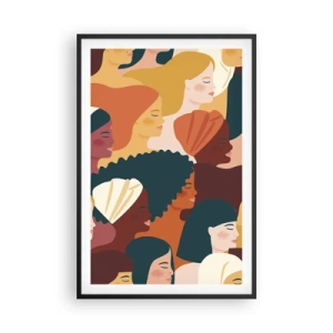 Póster en marco negro - La feminidad - 61x91 cm