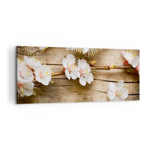 Cuadro sobre lienzo - Impresión de Imagen - Se acerca la primavera - 100x40 cm