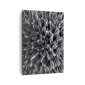 Cuadro sobre lienzo - Impresión de Imagen - Estructura abstracta en tonos de gris - 50x70cm - No puede ser más afilado - Decoración de pared moderna para salón y dormitorio ARTTOR