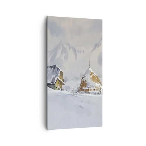 Cuadro sobre lienzo - Impresión de Imagen - En un valle nevado - 55x100 cm