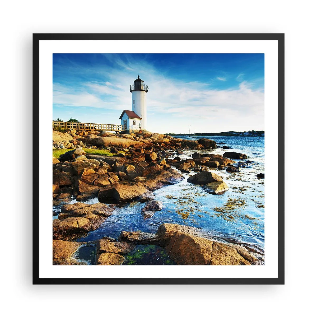 Póster en marco negro - Esperando vuestro regreso - 60x60 cm