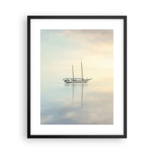 Póster en marco negro - En un mar de silencio - 40x50 cm