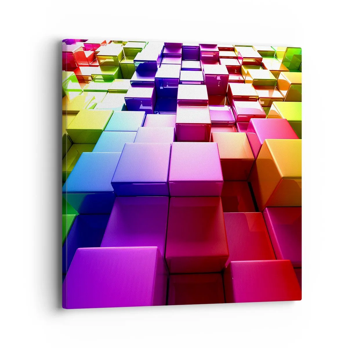 Cuadro sobre lienzo - Impresión de Imagen - Op-art en equipo - 40x40 cm