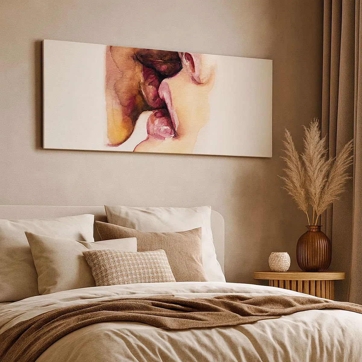 Cuadro sobre lienzo - Impresión de Imagen - Como la noche y el día, la tierra y el cielo - 100x40 cm