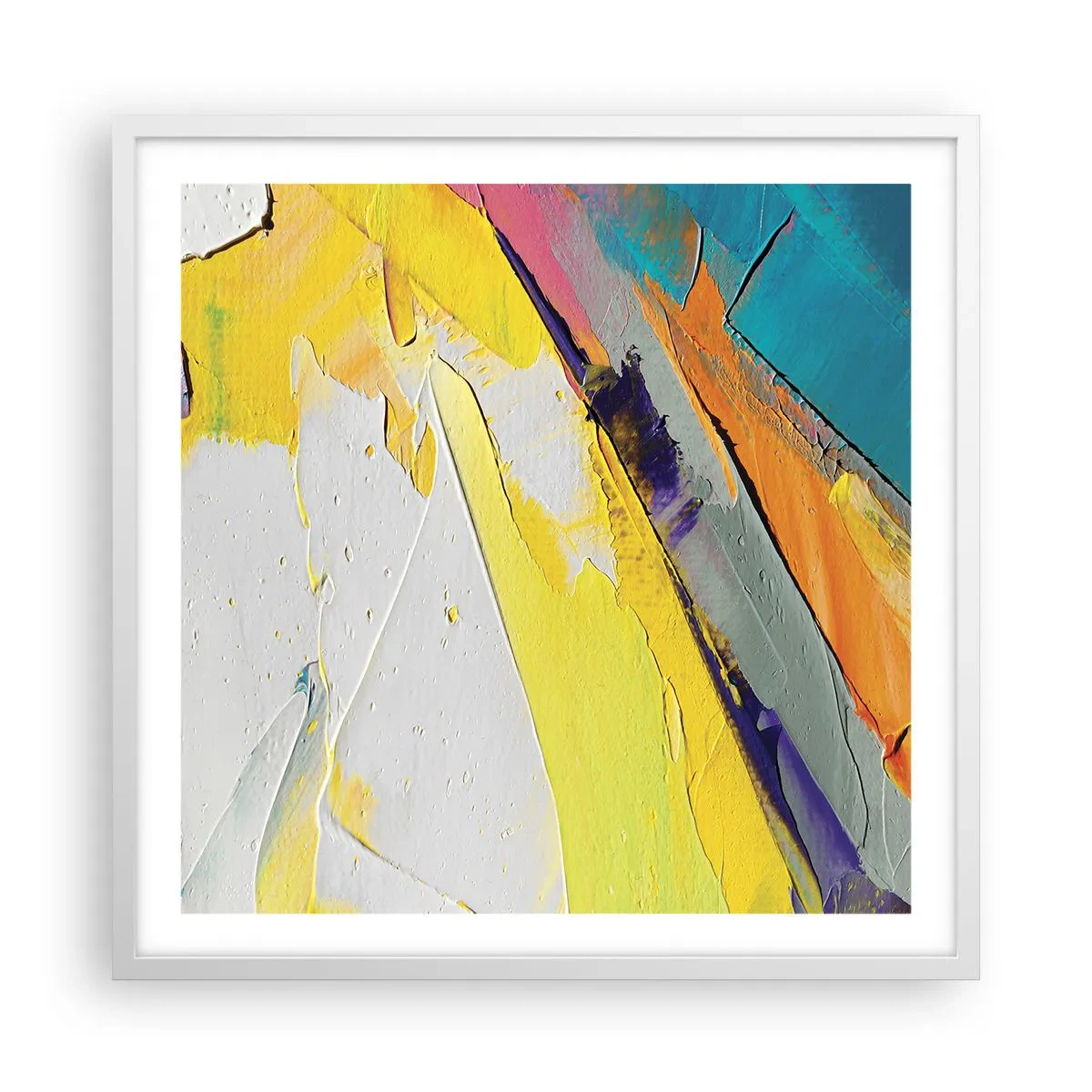 Póster en marco blanco - Anatomía de la luz - 60x60 cm