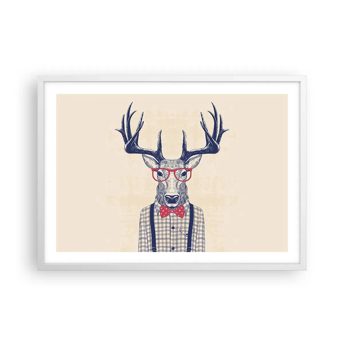 Póster en marco blanco - Una extravagancia lúdica - 70x50 cm