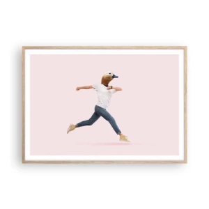 Póster en marco roble claro - Una pizca de absurdez - 100x70 cm