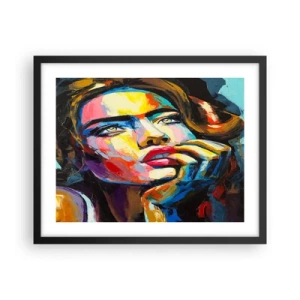 Póster en marco negro - Sueños - 50x40 cm